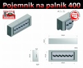 Rysunek poglądowo-wymiarowy Pojemnika z palnikiem 400 produkcji polskiebiokominki.pl