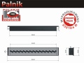 Rysunek wymiarowy palnika 900 do biokominka produkcji polskiebiokominki.pl