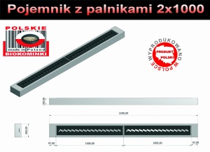 Pojemnik z dwoma palnikami 1000
