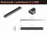 Pojemnik z trzema palnikami 500
