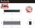 Rysunek wymiarowy palnika 600 do biokominka produkcji polskiebiokominki.pl