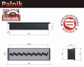 Rysunek wymiarowy palnika 400 do biokominka produkcji polskiebiokominki.pl