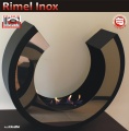Biokominek model Rimel 3/4 Inox produkcji polskiebiokominki.pl 1