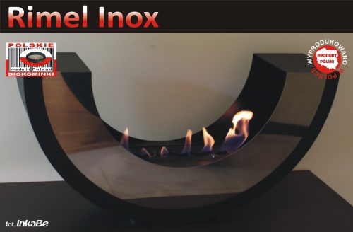 Biokominek model Rimel 1/2 Inox produkcji polskiebiokominki.pl