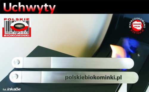 Uchwyty do regulacji i wygaszania płomieni w palniku produkcji polskiebiokominki.pl