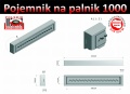 Rysunek poglądowo-wymiarowy Pojemnika z palnikiem 1000 produkcji polskiebiokominki.pl