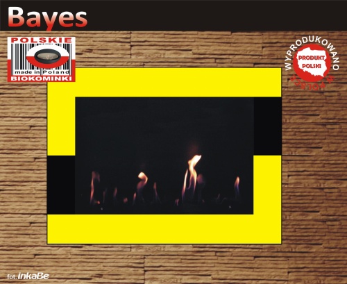 Biokominek model Bayes Colours L Yellow produkcji polskiebiokominki.pl