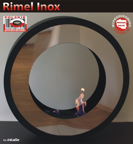 Biokominek model Rimel Inox produkcji polskiebiokominki.pl