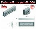 Rysunek poglądowo-wymiarowy Pojemnika z palnikiem 400 produkcji polskiebiokominki.pl